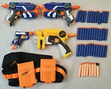 Nerf Gun Bundle of 4 Guns Nerf Jolt Nerf Firestrike Nerf Ammo Belt + 47 Bullets 