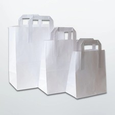 White SOS Kraft Paper Bags