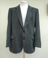 Simpsons of Piccadilly Vintage Pure Cashmere herringbone Jacket Blazer 46R