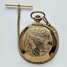 VINTAGE Pocket Watch MOLNIJA 3602 SOVIET russian / Wood grouse