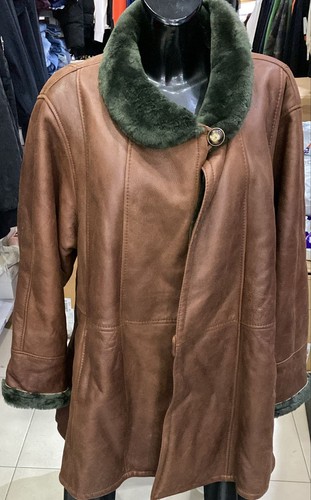 Women brown shearling coat - women's,