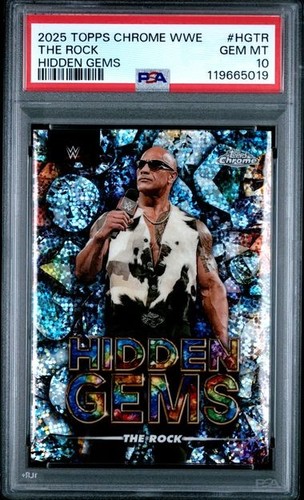 2025 topps chrome wwe the - wwe, rock