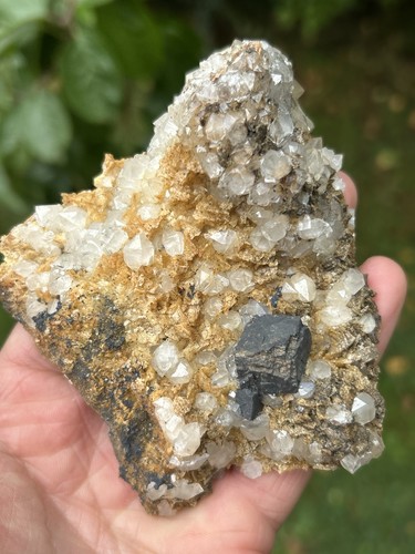 Quartz crystals dolomite - crystals, on