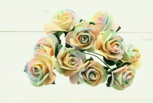 20x mulberry paper roses - mulberry,