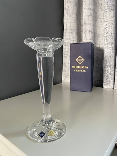 Bohemia crystal candle holder - crystal,