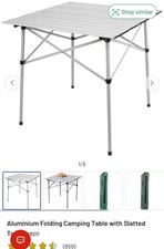 Argos Portable Camping Table Folding Aluminum with bag rrp £31.50 used 1 day