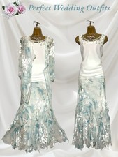 CHESCA Size 14 Blue White