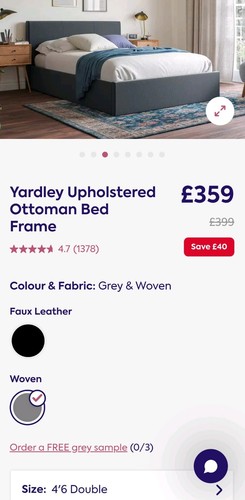 Dreams yardley grey - grey, double
