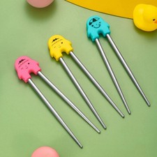 1PC Kids Cartoon Training Chopsticks – Removable Reusable Sticks UK Colours
