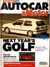 AUTOCAR MAGAZINE 01-AUG-90 -