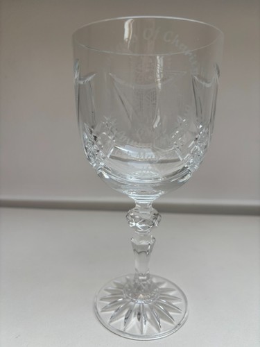 Masonic engraved wine - , goblet