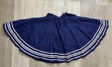90’s Ballet Dance Character Skirt Navy with Pink Ribbon - Homemade