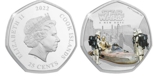 Star wars 25p - star, coin,