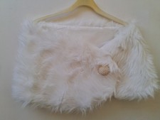 White Faux fur shawl /stole