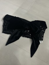 Boohoo Black Sequin Boobtube