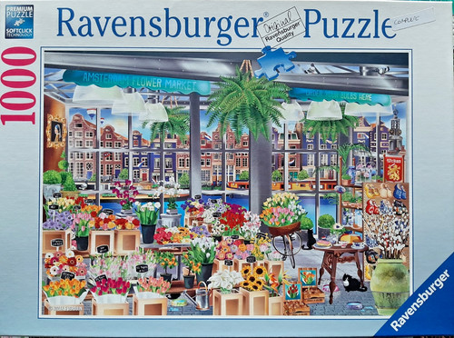 Jigsaw 1000pc amsterdam flower - jigsaw,