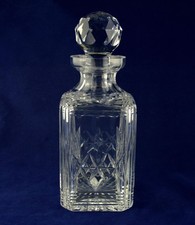 Stuart Crystal "GLENCOE" Square Whiskey Decanter - 10-1/2" Tall - Signed 1st