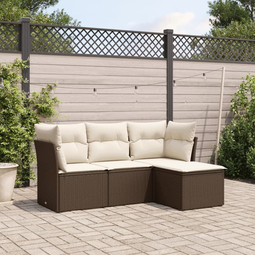 Garden sofa set brown - garden, pe