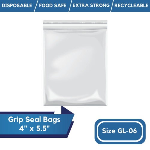 Grip seal bags self resealable - self,