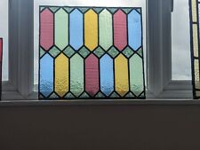 Renovated Antique Edwardian Compact Stained Glass Panel
