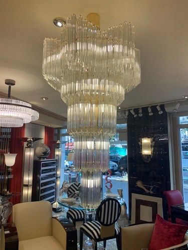 Venini murano glass chandelier - glass,