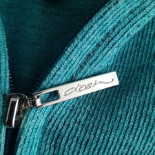 Vintage Retro 80s 90s Dash Zip Top Cardigan Pockets 16 Duck Egg Blue