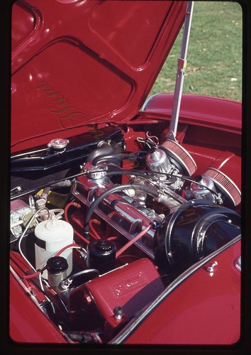 Volvo p1800 car under hood - volvo,