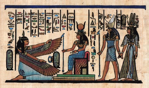 Egyptian papyrus maat isis - egyptian,