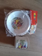 Enid Blyton's Noddy 1990s Vintage Melamine Bowl and Cup Set