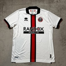 Original Sheffield United Football Shirt Mens Small Errea 2022/23 Away White