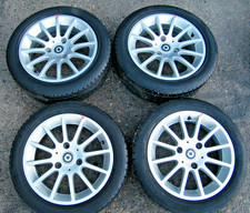 SMART CAR 451 FORTWO 2007--14 - SET OF 12 SPOKE 'DESIGN 1' ALLOY WHEELS & TYRES