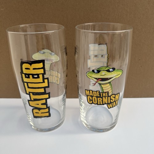 Rattler cider pint glass pair - cider,