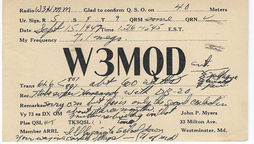 Qsl 1947 westminster - 1947,