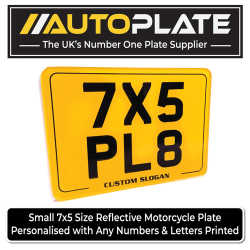 7x5 reflective track day plate - 7x5,