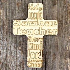 10x Wooden Christian Cross