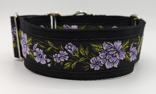 Embroidered purple flowers - embroidered,