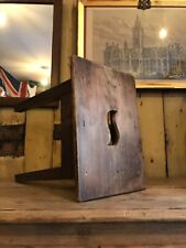 Antique 19th Century Church Chapel Stool S Hole To Top (A)