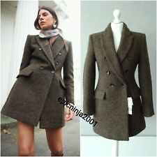 ZARA KHAKI TEXTURED WOOL BLEND