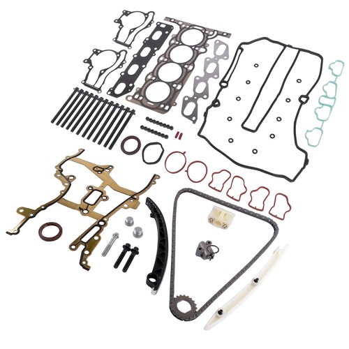 Head gasket set timing chain - head, &