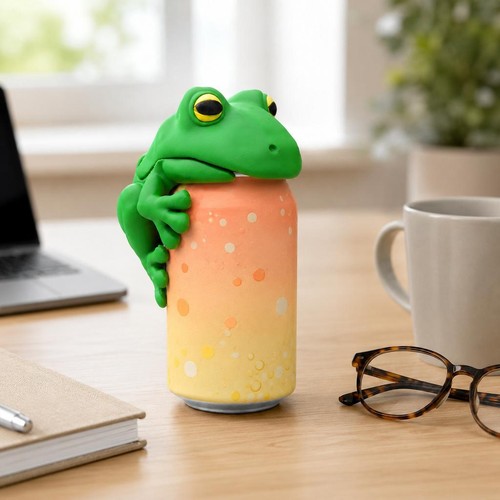 Frog can cover reusable - reusable, soda