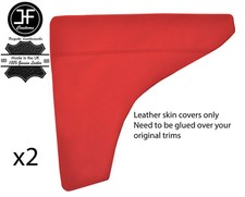 Red real leather rear - leather, 2x