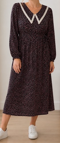 Simply bnwt black ditsy - be,
