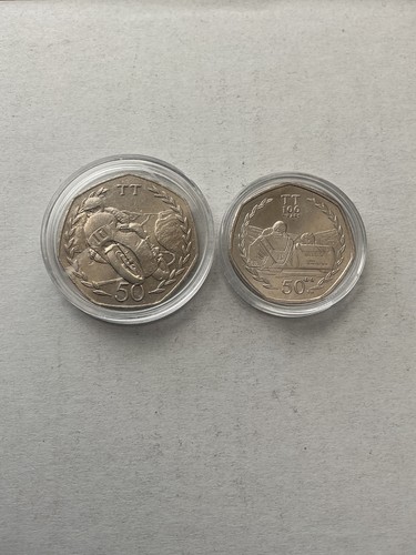 Isle man 50p tt - 2, coins
