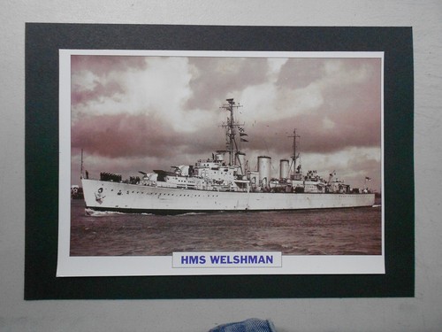 Naval print hms welshman - , print-