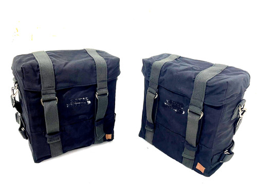 Pair side panniers military - side,
