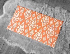 SALE IKEA Bankkamrat, Hemmahos, Stuva Bench Pad Cover Orange Indian Ikat Print