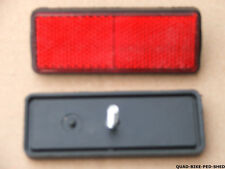  RED REAR REFLECTOR MOTORBIKE QUAD SCOOTER BIKE REFLECTOR 90MM X 30MM BOLT ON