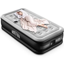 Single Air Bed with Built In Pump 3 Min Inflatable Airbed