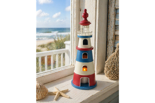 51cm lighthouse candle led - lighthouse,