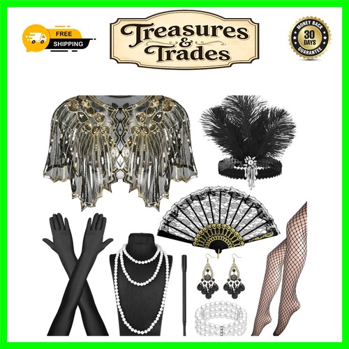 Chic 9pcs great gatsby flapper - chic,